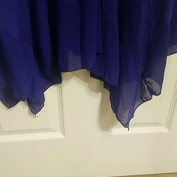 BLUE LONG SLEEVE DRESS - Picture 2 of 5